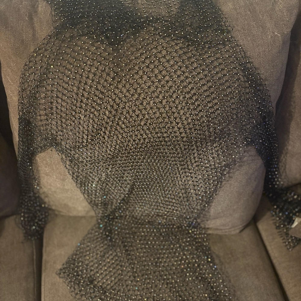 Zara Black Mesh Top